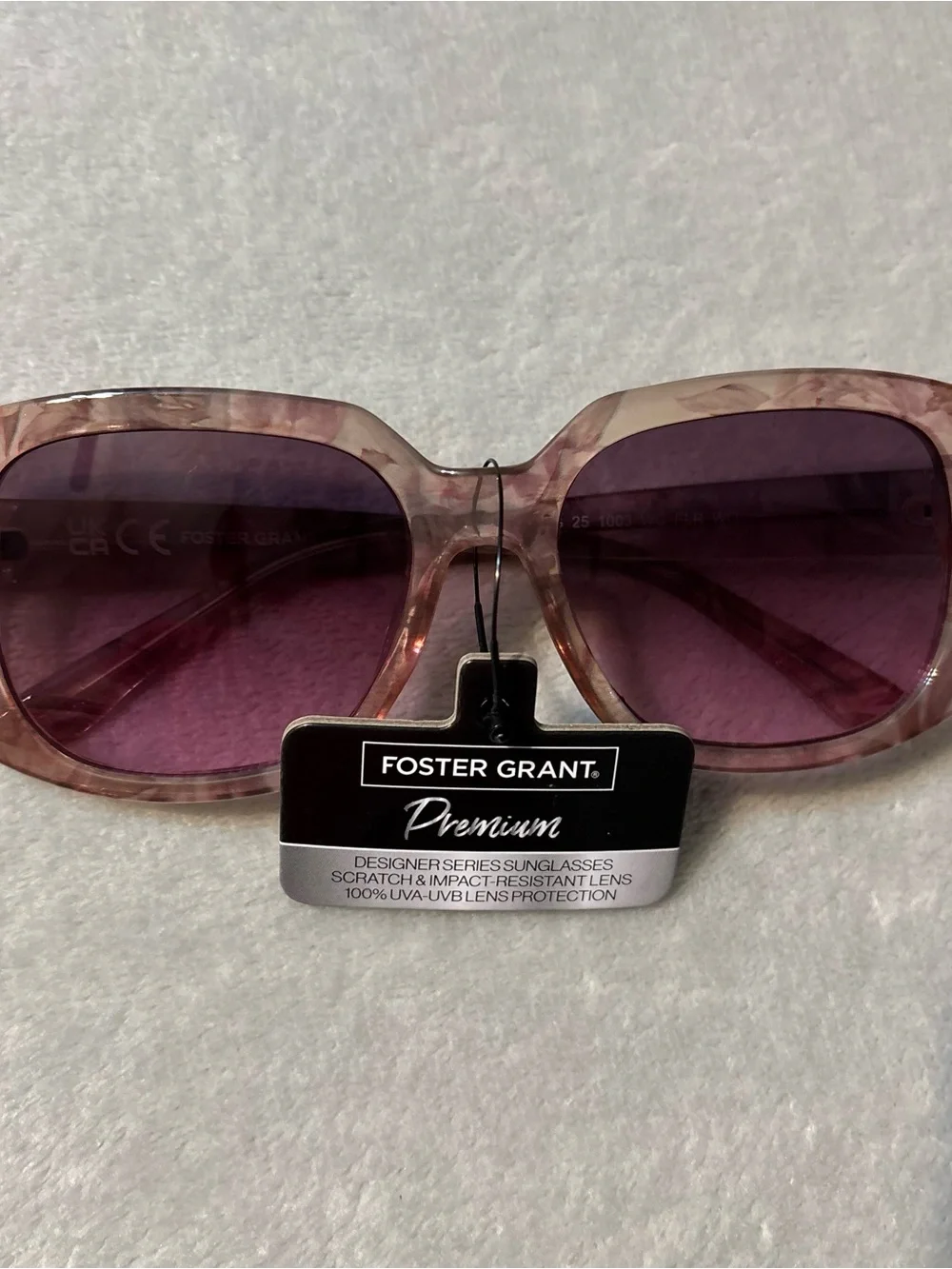 Foster Grant Marble Square Fashion Sunglasses 10269827.FWM, Women’s, P08 Premium